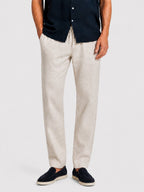 Pantalones de Lino Beige