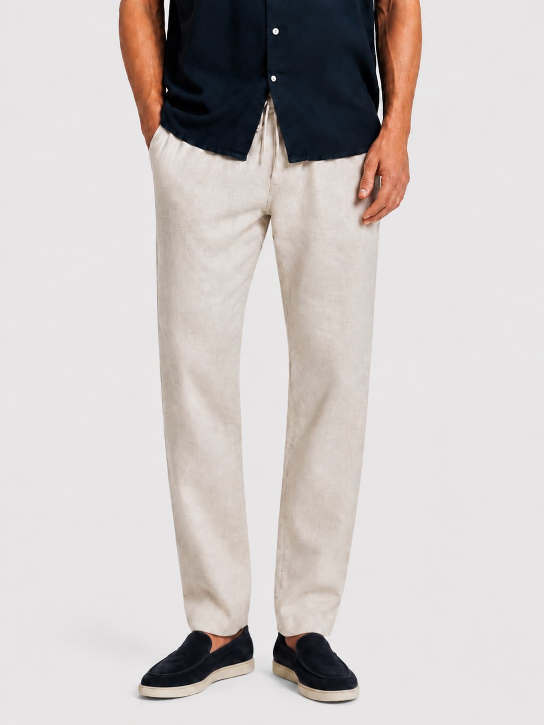 Pantalones de Lino Beige