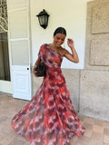 Vestido largo off-shoulder