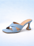 Sandalias de Tacón Alto de Mezclilla