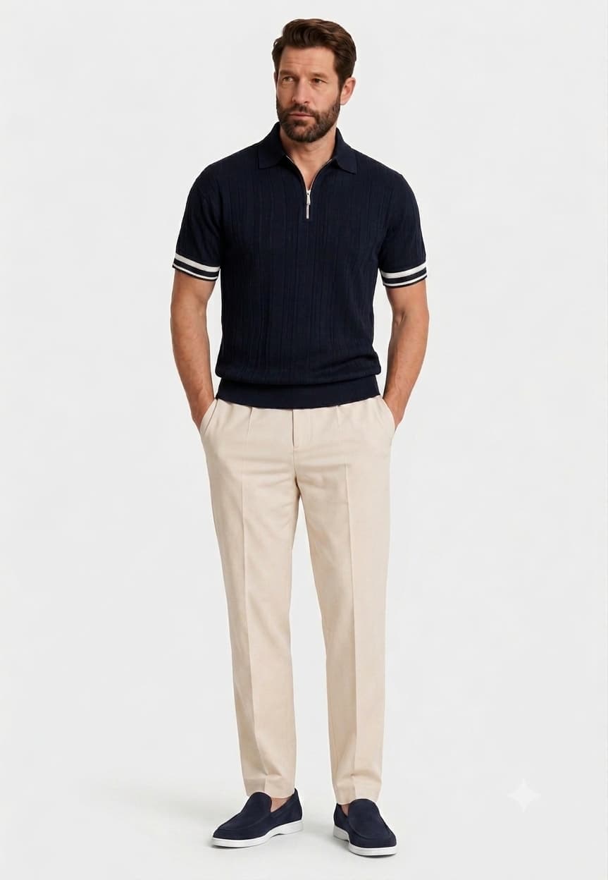 Polo Costa Classica - Azul Marino