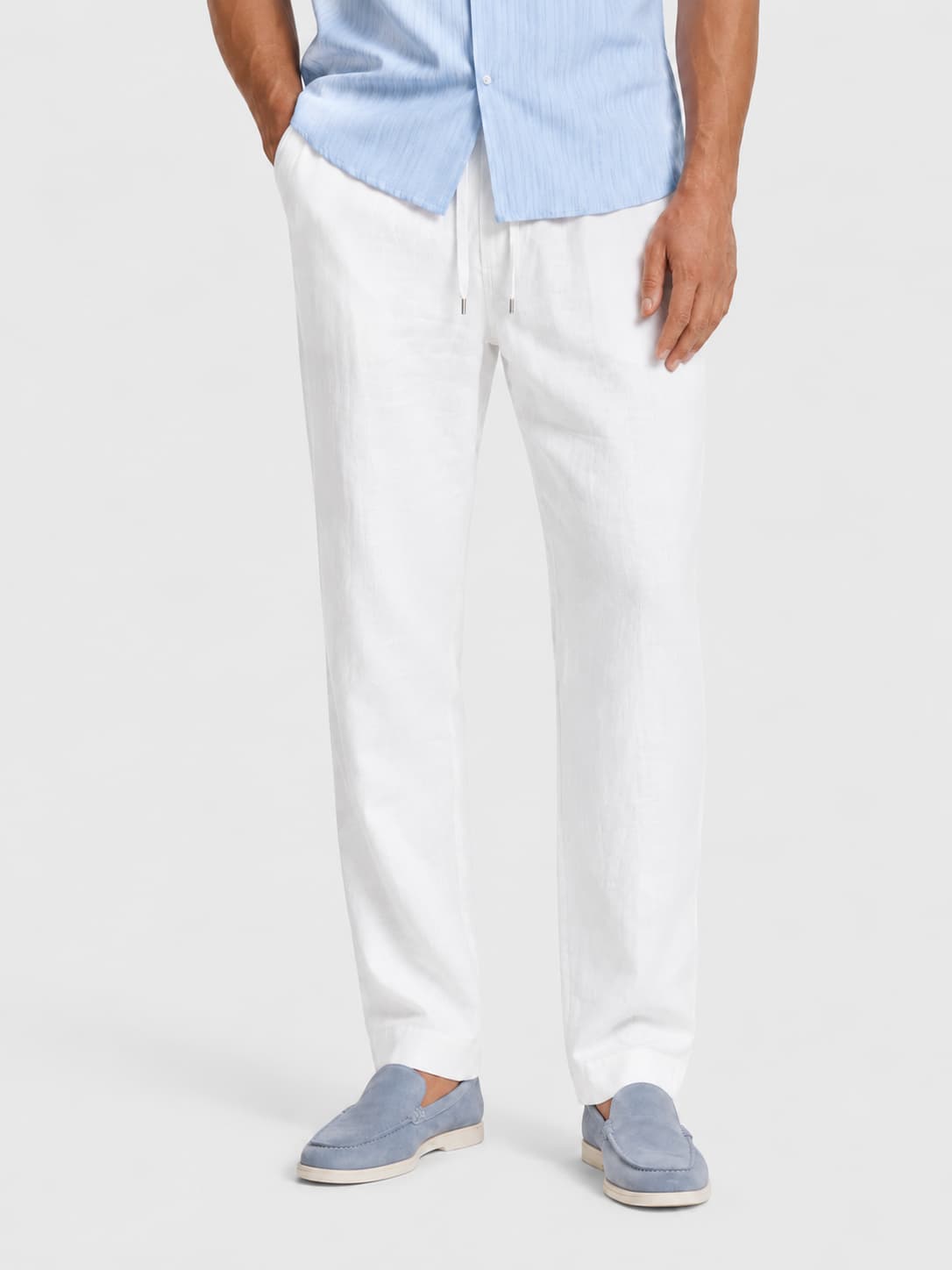 Pantalones Lino Blanco