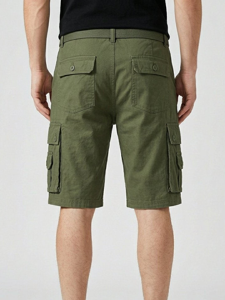 Pantalones Cortos Cargo Verde Oliva