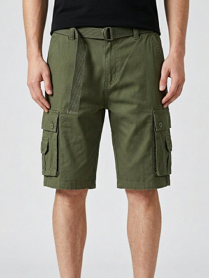 Pantalones Cortos Cargo Verde Oliva