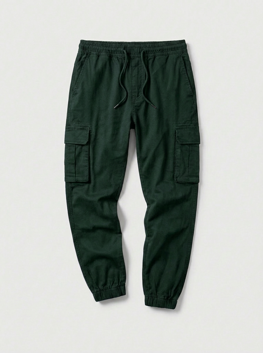 Pantalones estilo Joggers Verde Oscuro