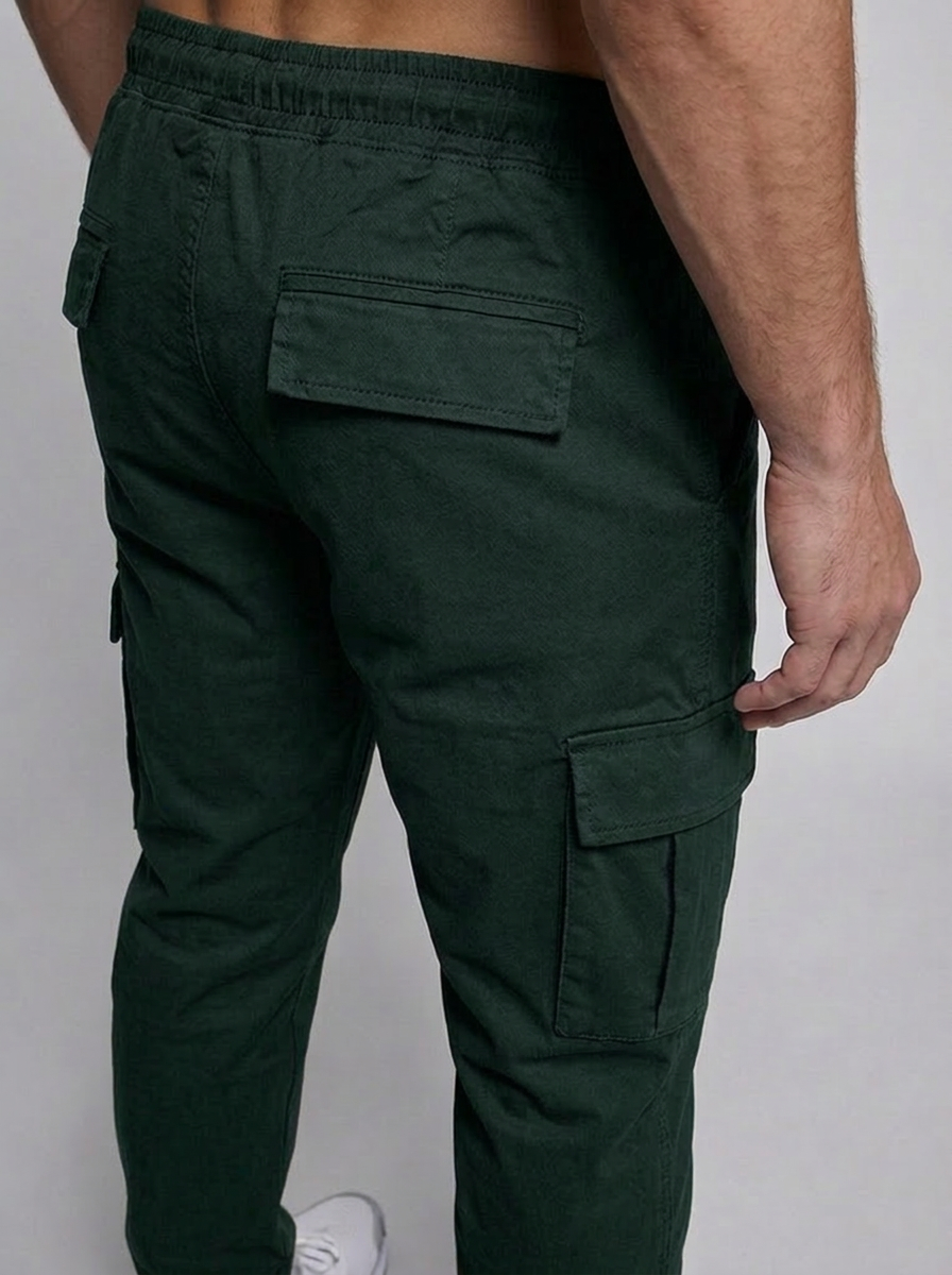 Pantalones estilo Joggers Verde Oscuro