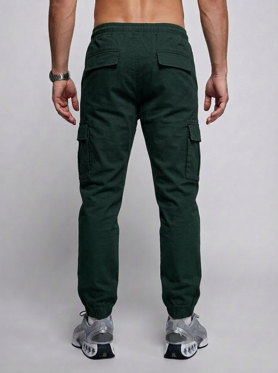 Pantalones estilo Joggers Verde Oscuro