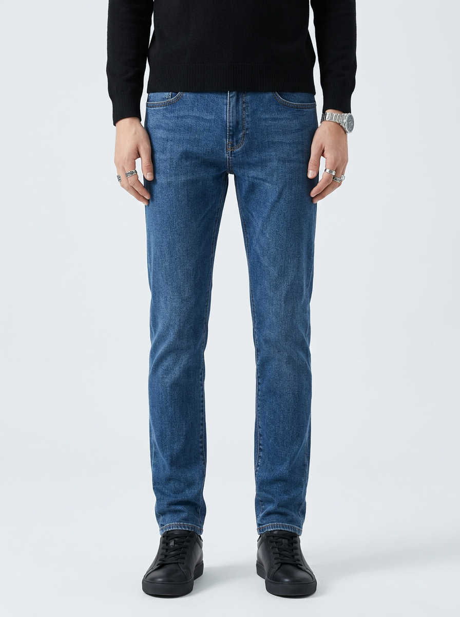 Vaqueros Azules Estilo Denim Primavera