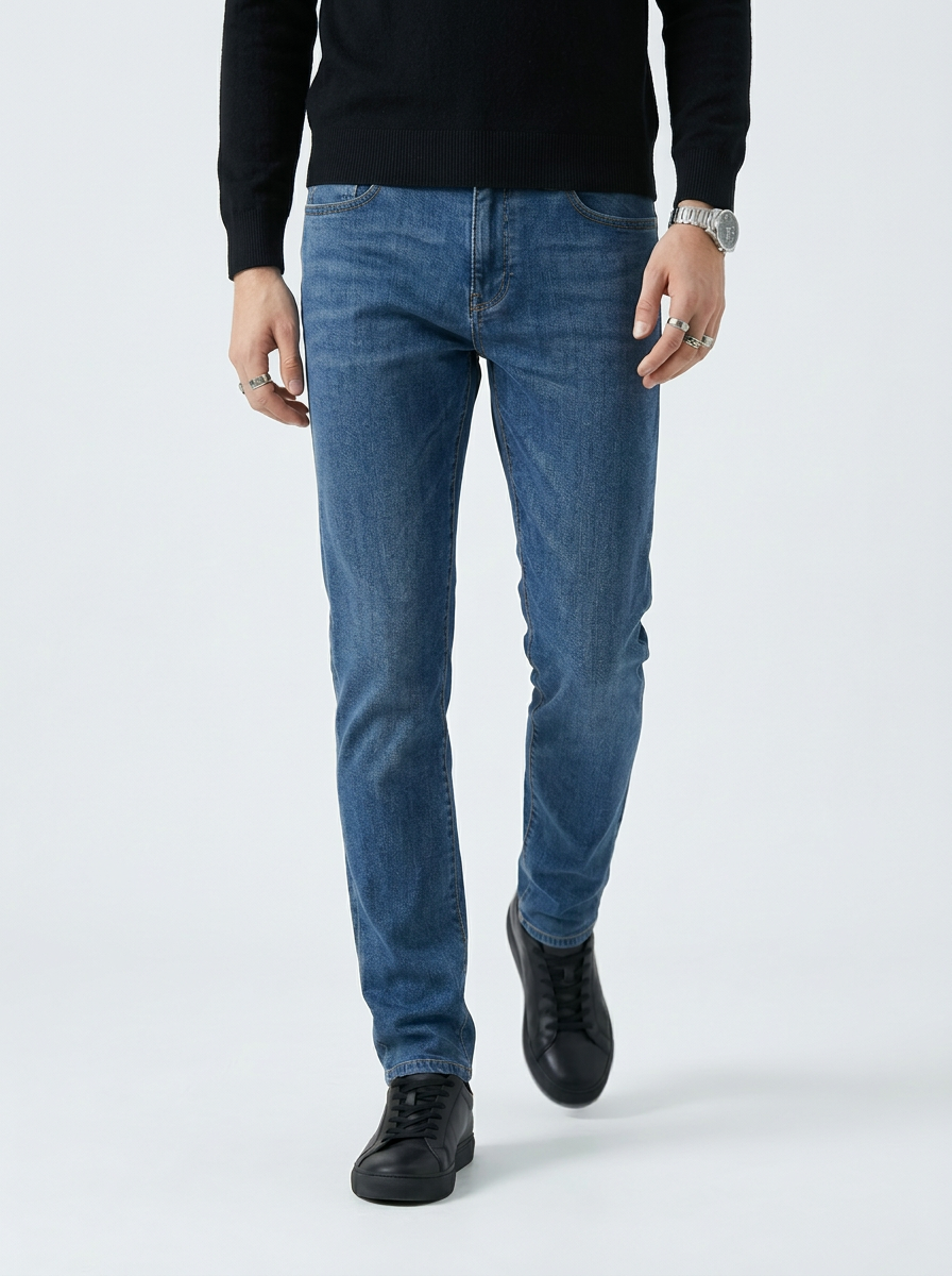 Vaqueros Azules Estilo Denim Primavera