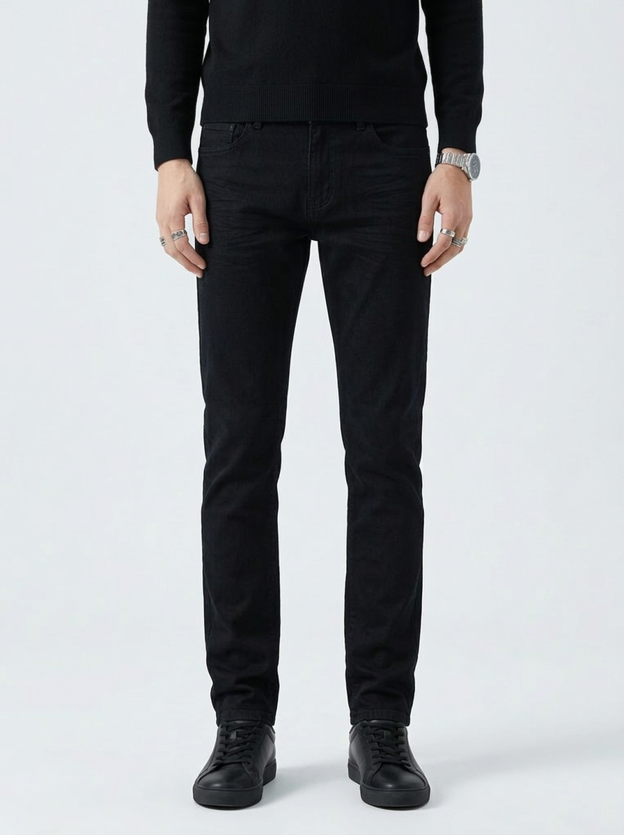 Vaqueros Negros Estilo Denim Primavera