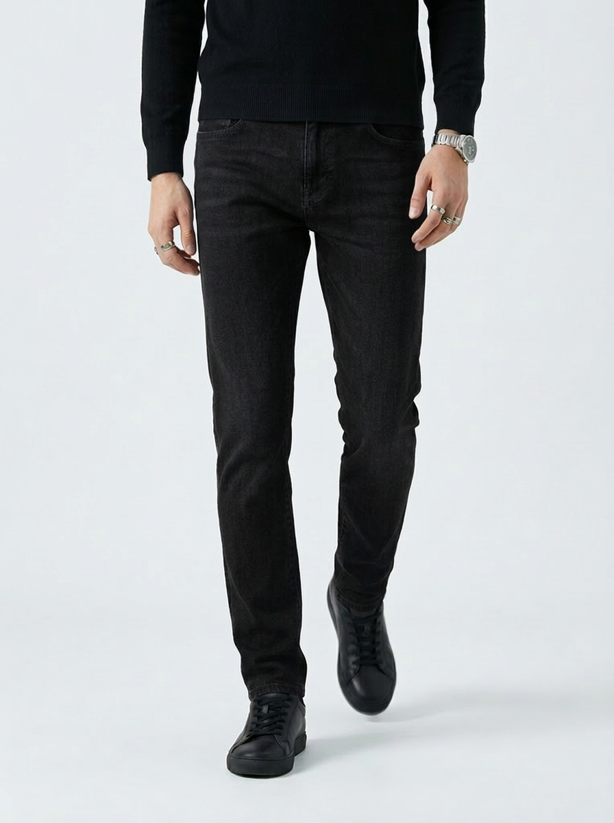 Vaqueros Negros Estilo Denim Primavera