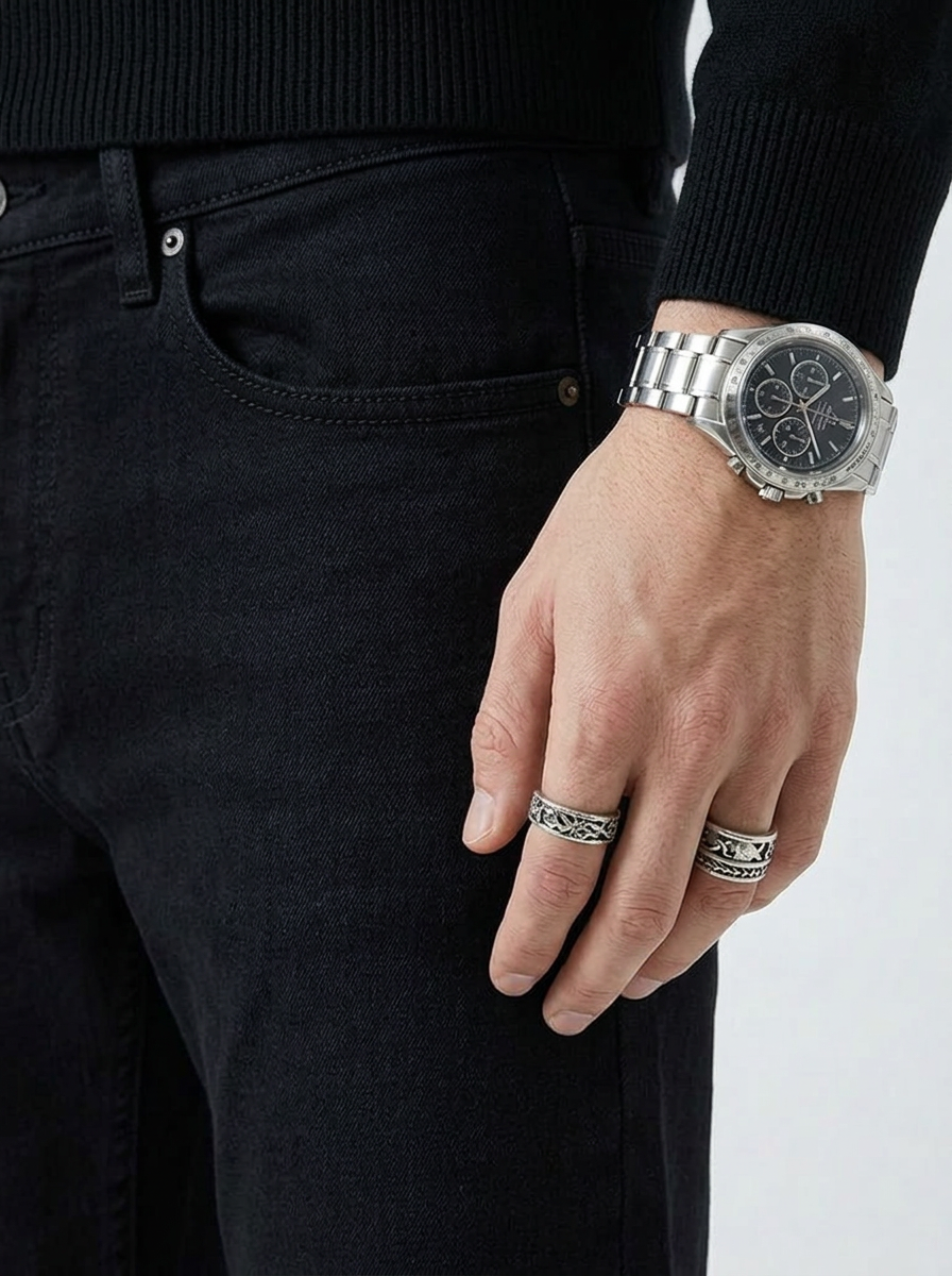 Vaqueros Negros Estilo Denim Primavera