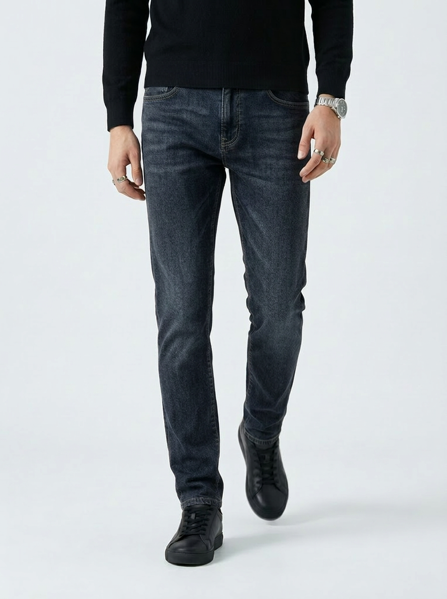 Vaqueros Azul Oscuro Estilo Denim Primavera