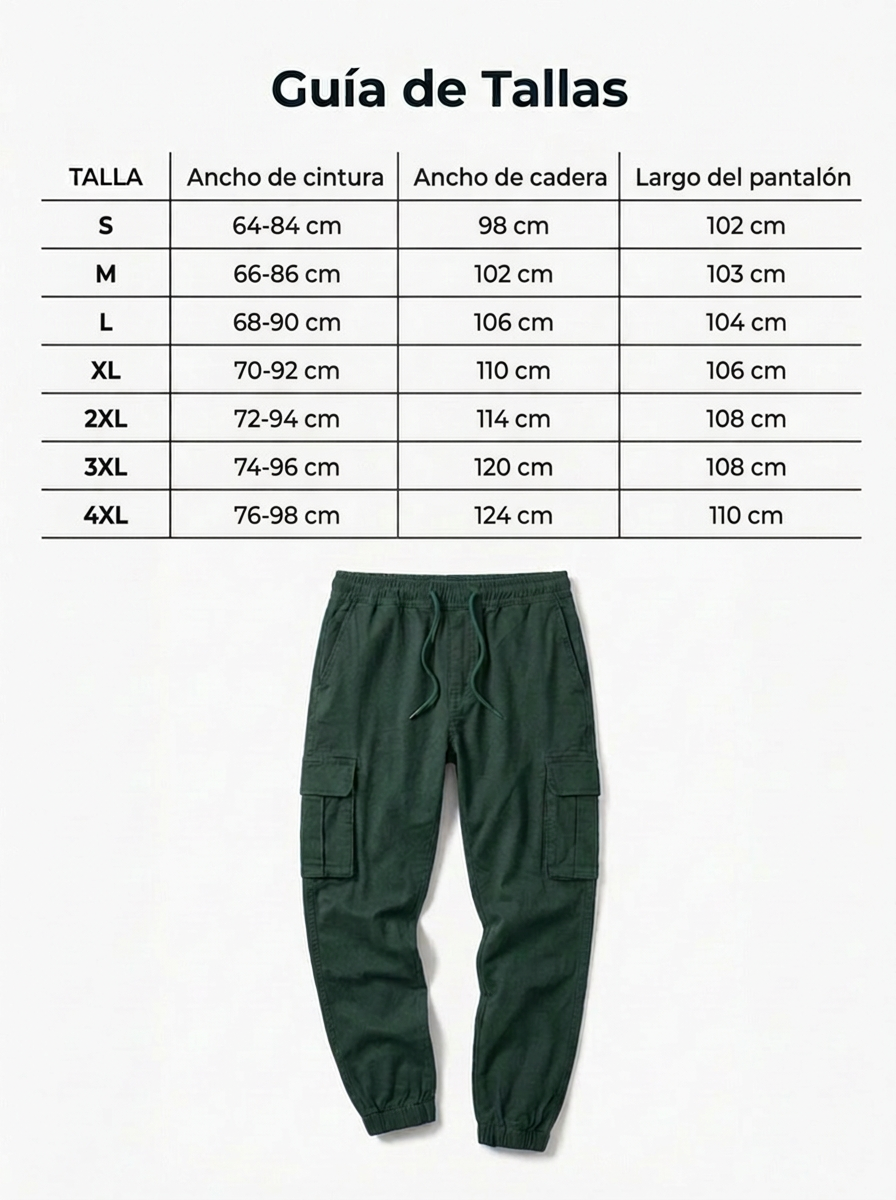 Pantalones estilo Joggers Verde Oscuro