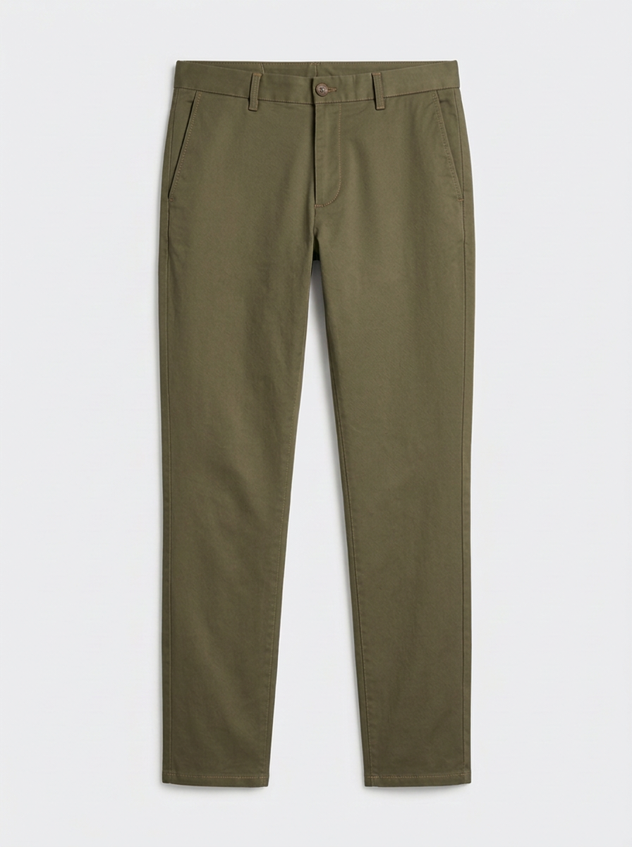 Pantalones Chinos Slim Fit Verde Caqui