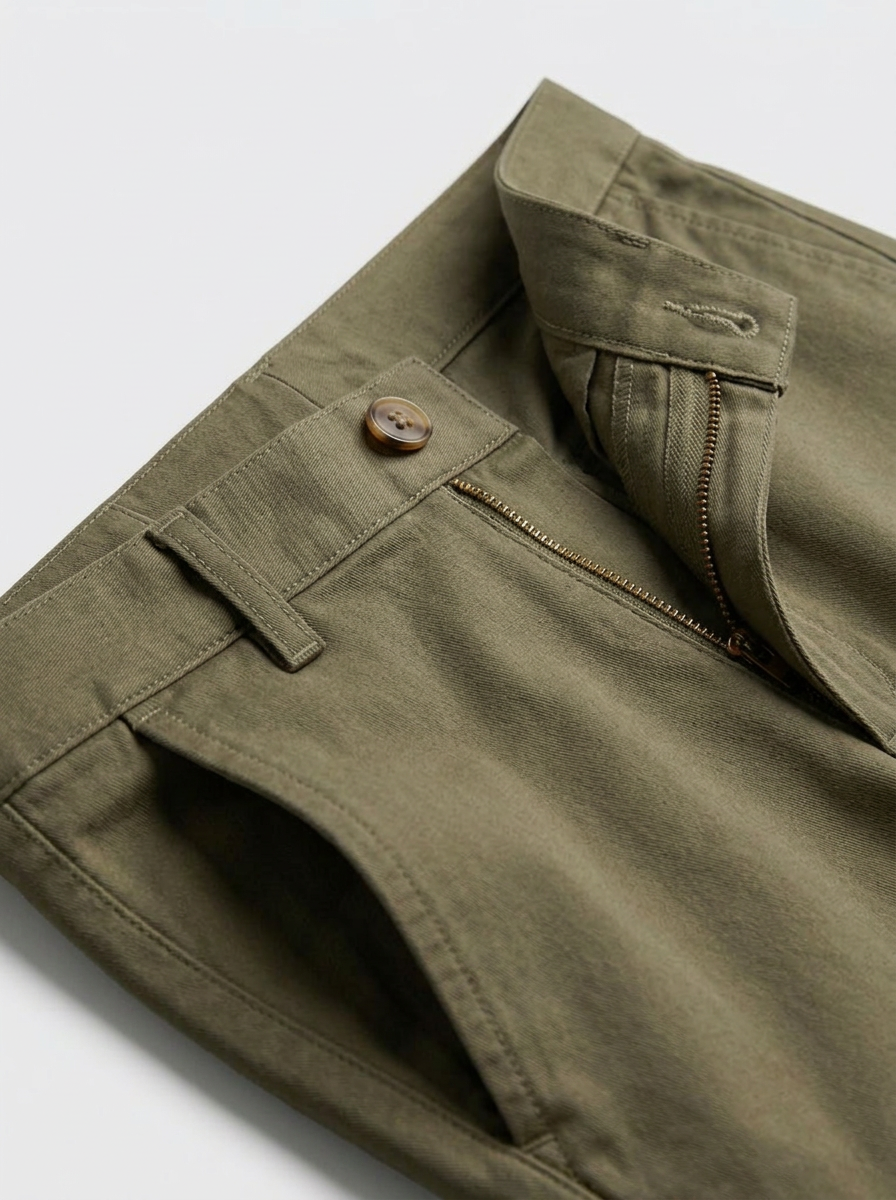 Pantalones Chinos Slim Fit Verde Caqui