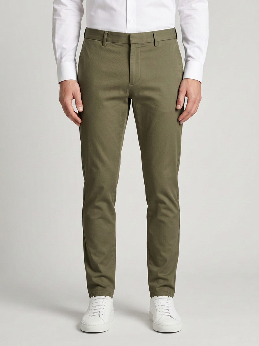 Pantalones Chinos Slim Fit Verde Caqui