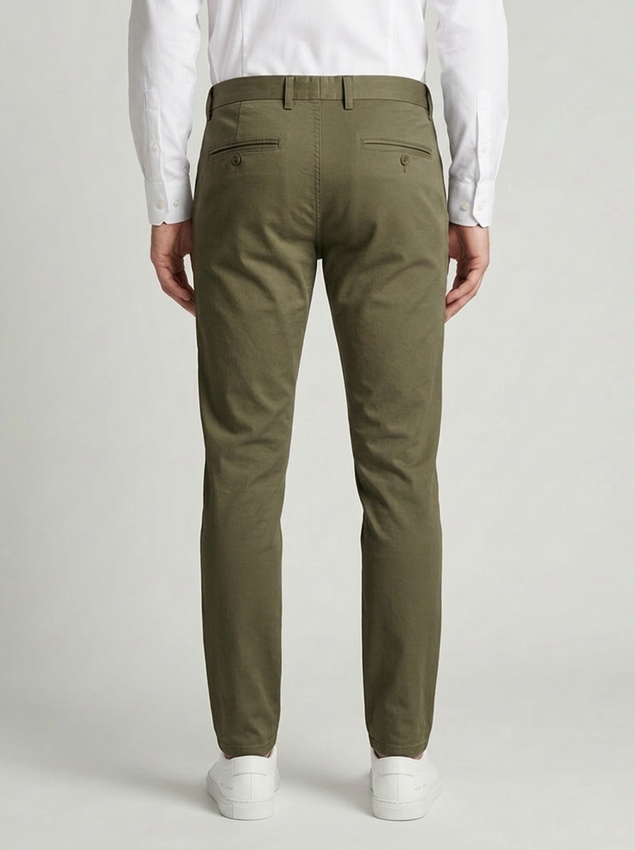 Pantalones Chinos Slim Fit Verde Caqui