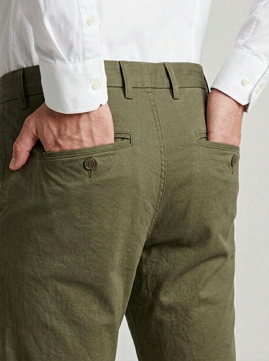 Pantalones Chinos Slim Fit Verde Caqui
