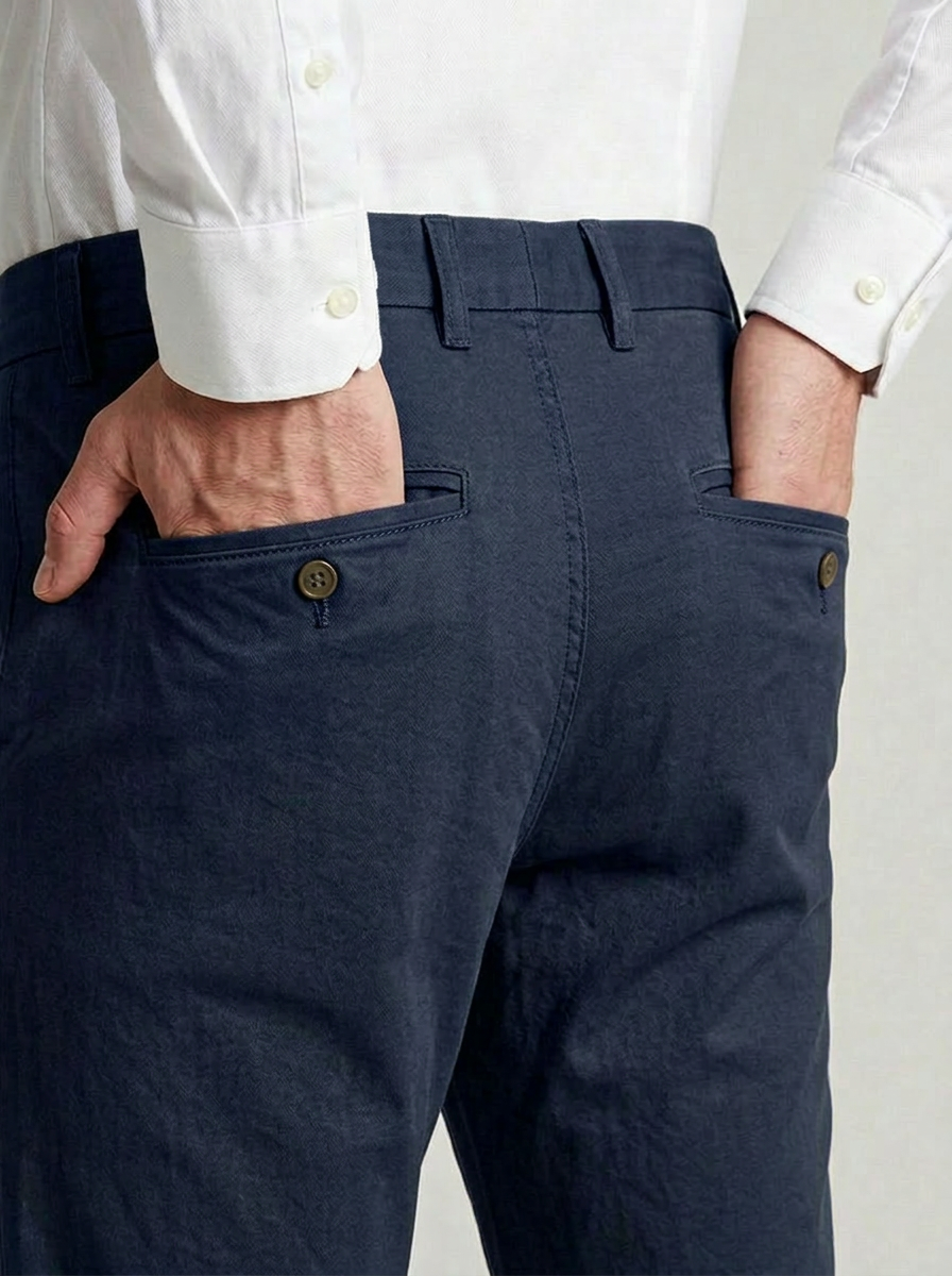 Pantalones Chinos Slim Fit Azul Marino