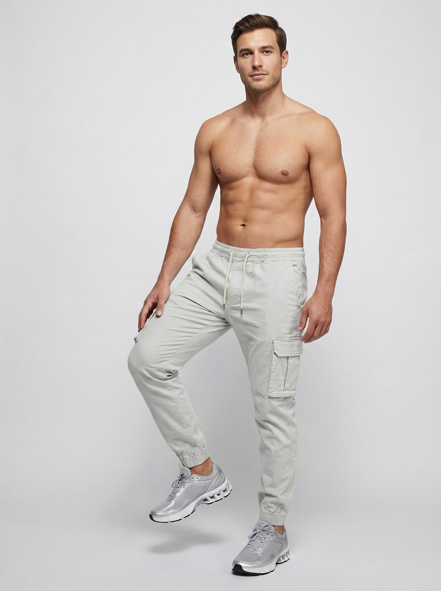 Pantalones estilo Joggers Blancos