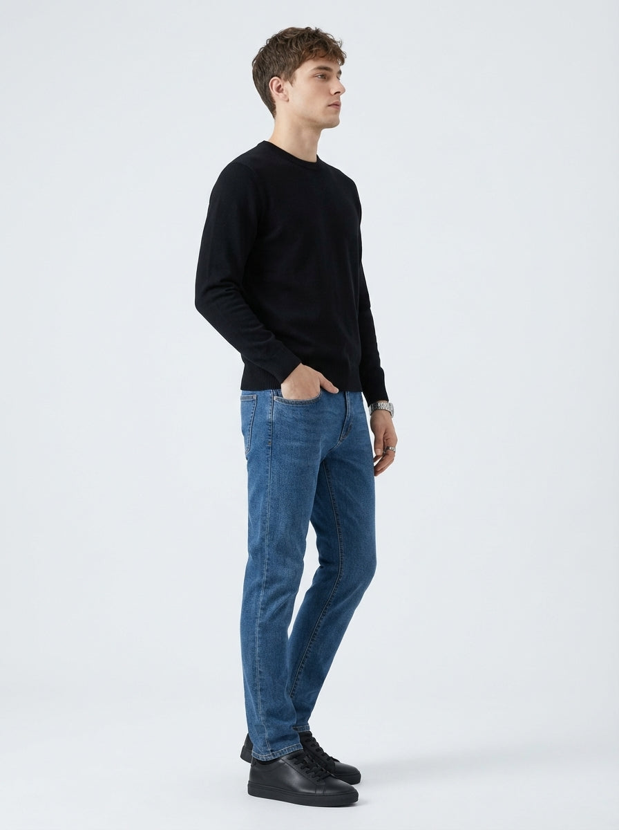 Vaqueros Azules Estilo Denim Primavera