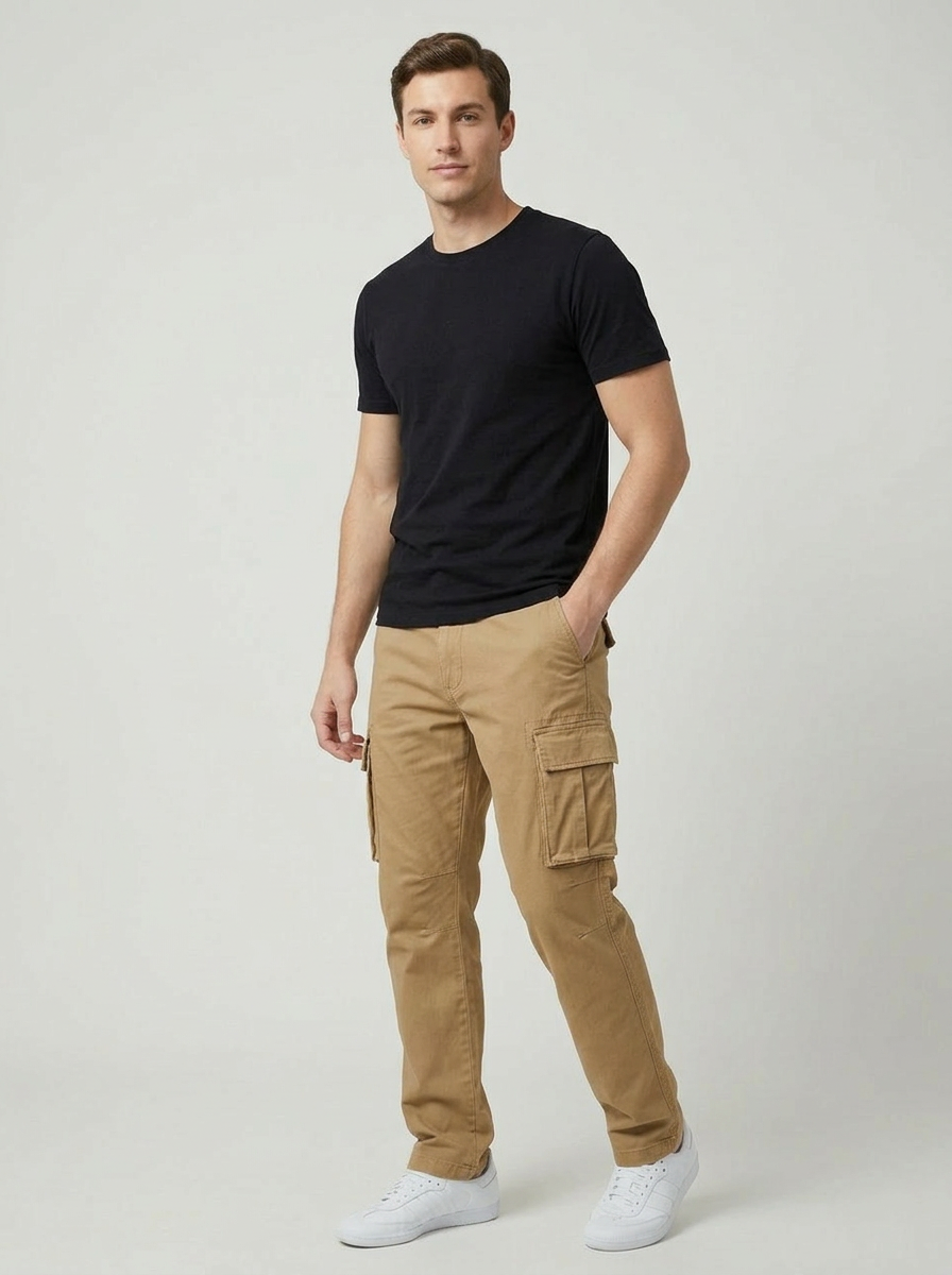 Pantalones Cargo Multibolsillo 100% Algodón