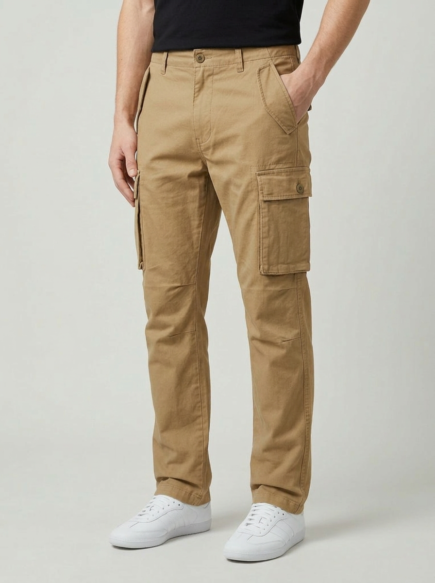 Pantalones Cargo Multibolsillo 100% Algodón