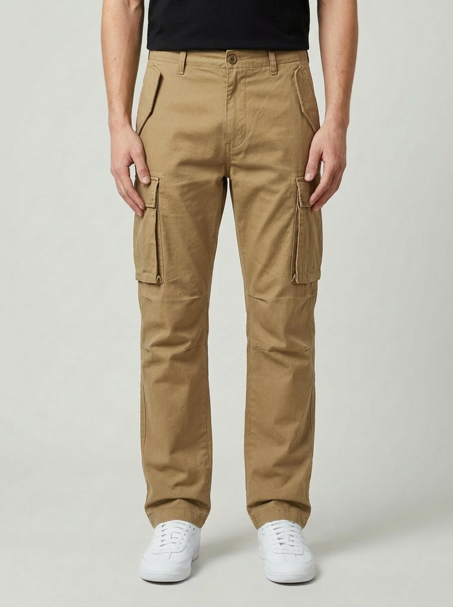 Pantalones Cargo Multibolsillo 100% Algodón