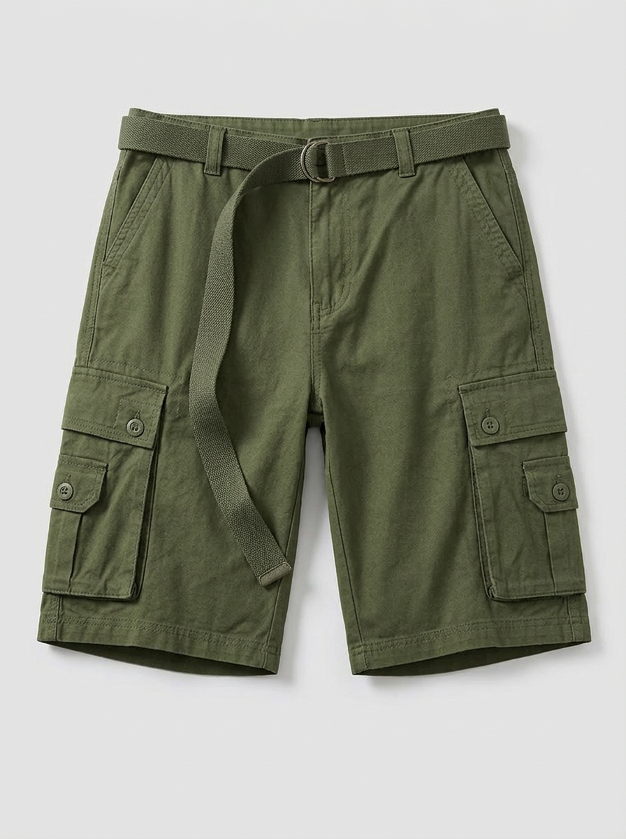 Pantalones Cortos Cargo Verde Oliva