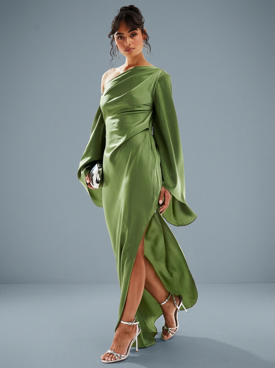 Vestido asimétrico verde