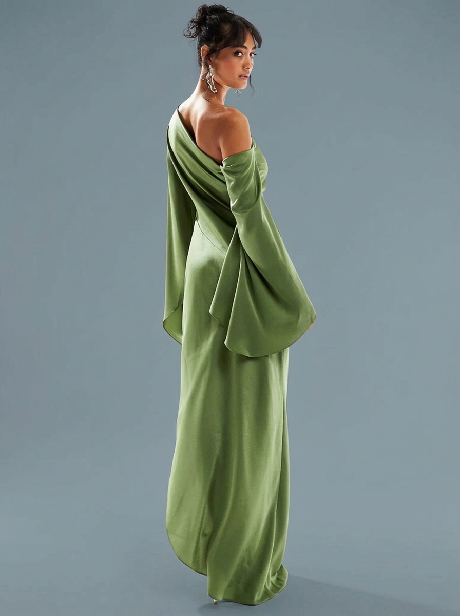 Vestido asimétrico verde