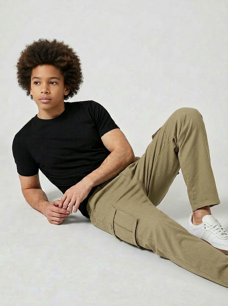 Pantalones Cargo Multibolsillo 100% Algodón