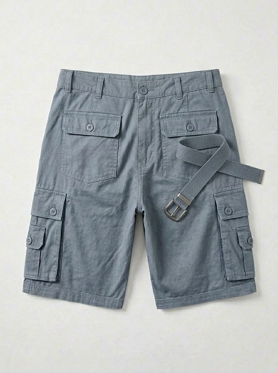 Pantalones Cortos Cargo Azul Arcilla