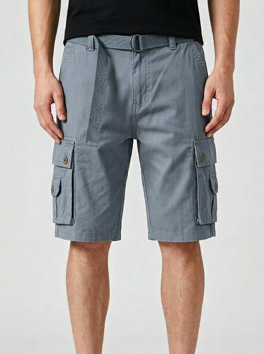 Pantalones Cortos Cargo Azul Arcilla