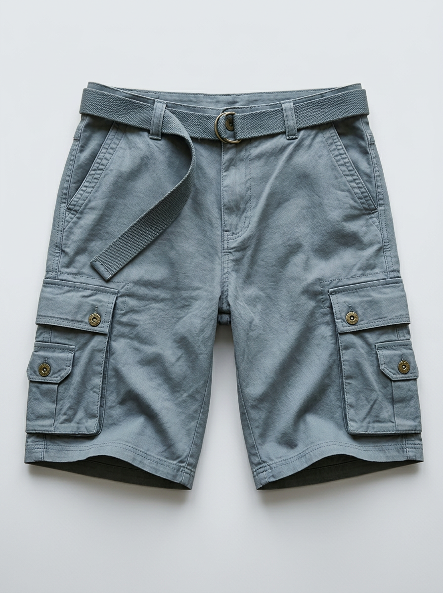 Pantalones Cortos Cargo Azul Arcilla