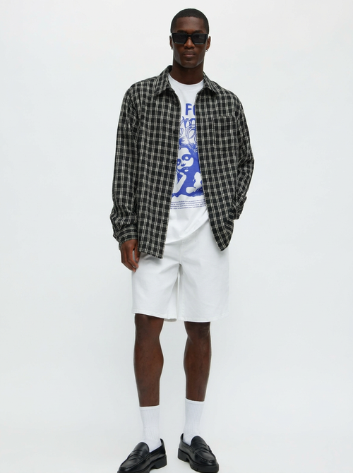 Bermudas Denim Blanco Transpirable