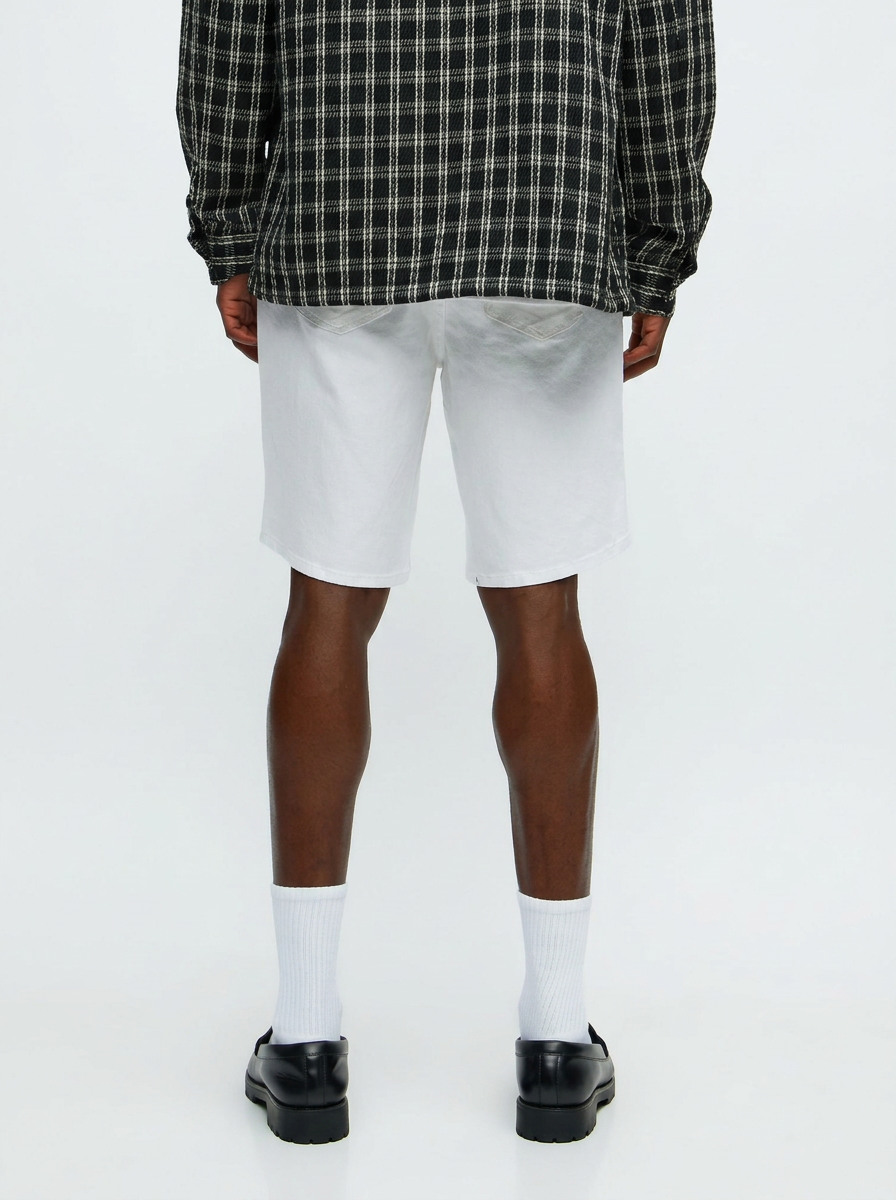 Bermudas Denim Blanco Transpirable