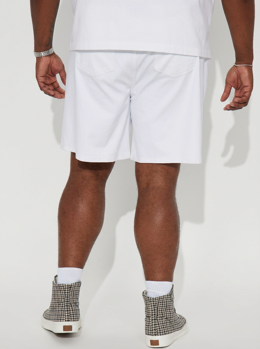 Bermudas Denim Blanco Transpirable