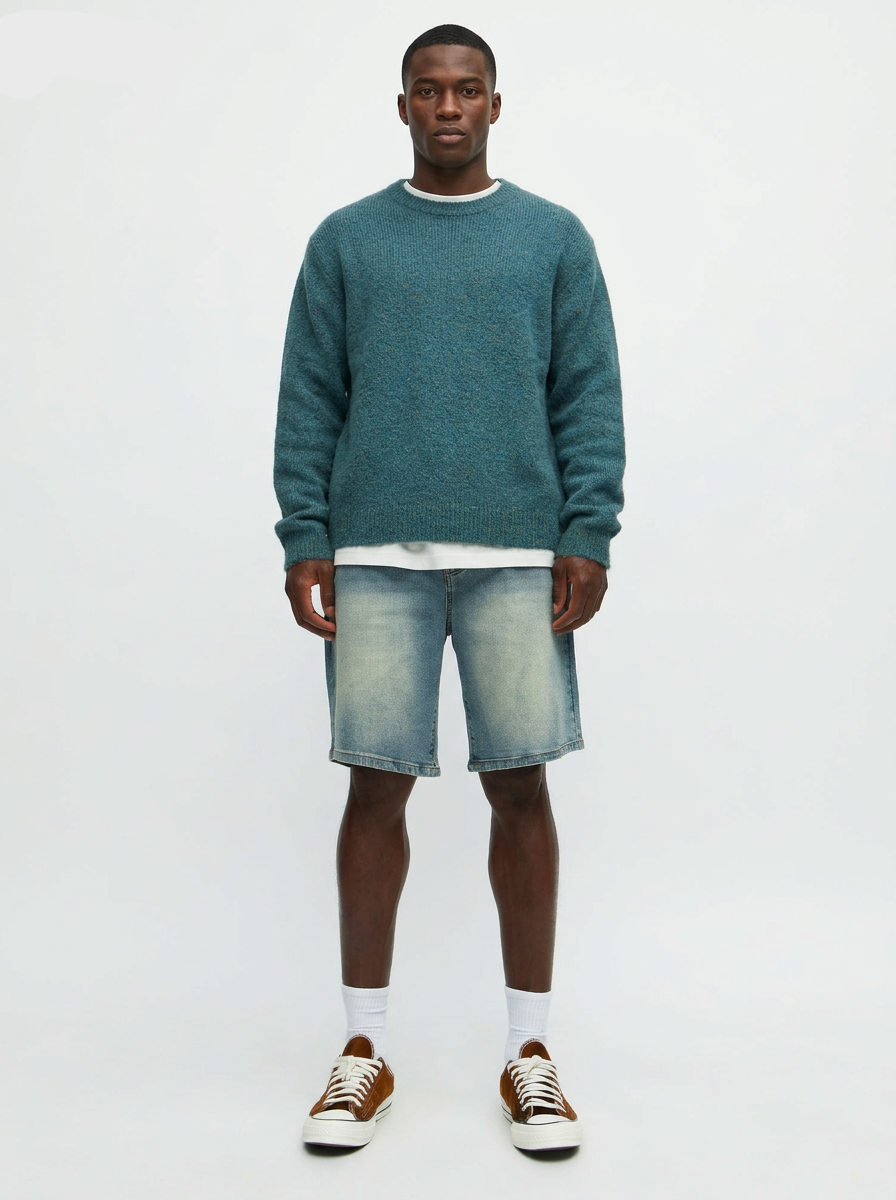 Short de Mezclilla Relaxed Fit