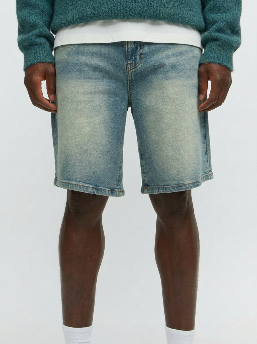 Short de Mezclilla Relaxed Fit