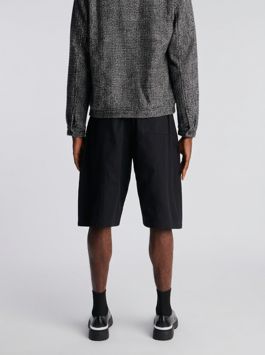 Bermudas de Vestir Plisadas Negras - Premium