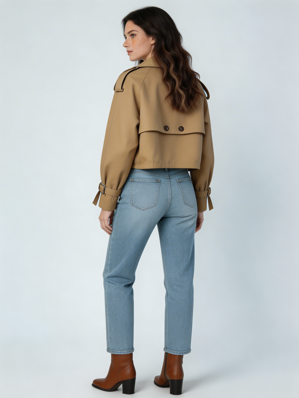 Chaqueta trench corta