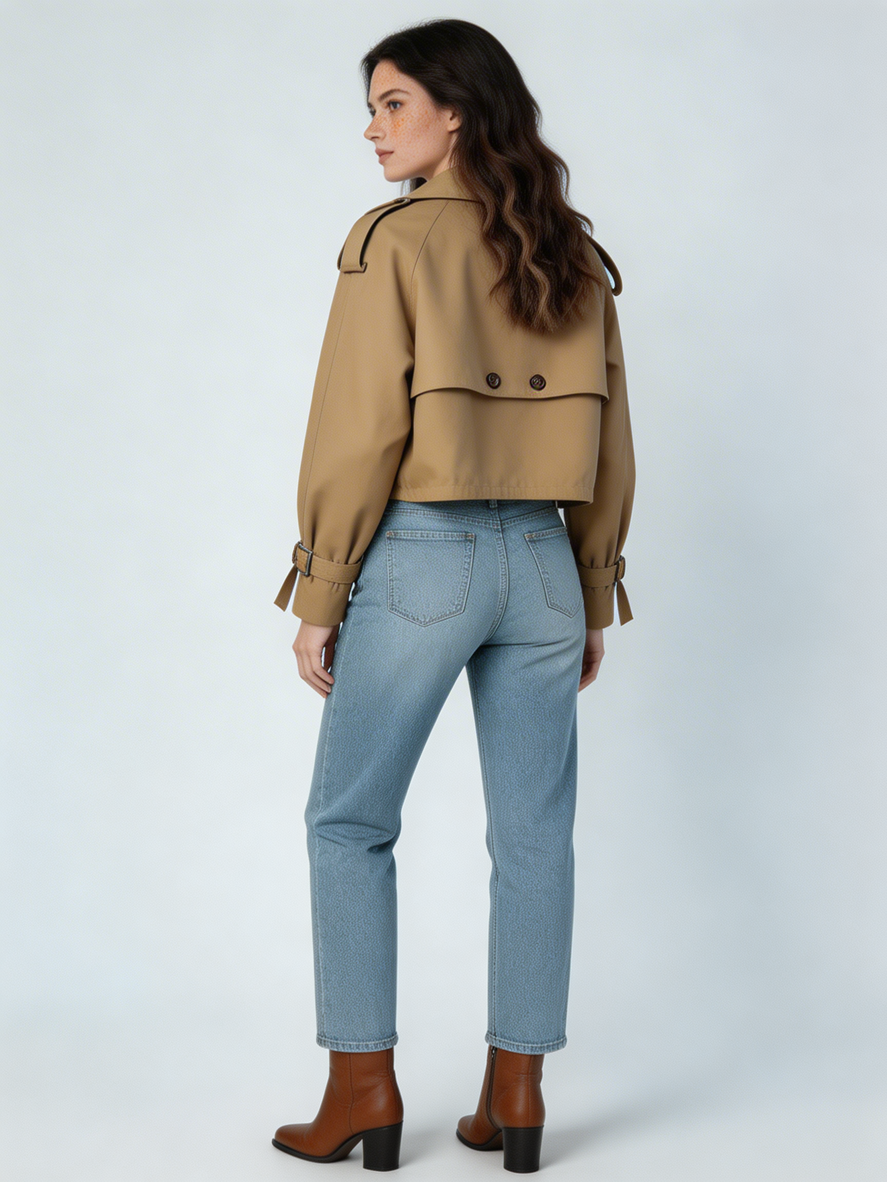 Chaqueta trench corta