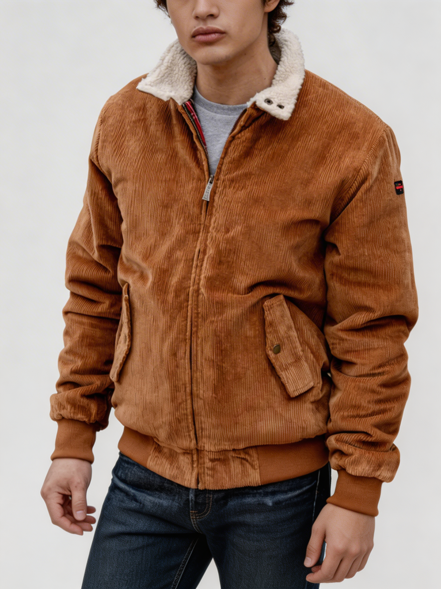 Chaqueta de Pana Color Caramelo