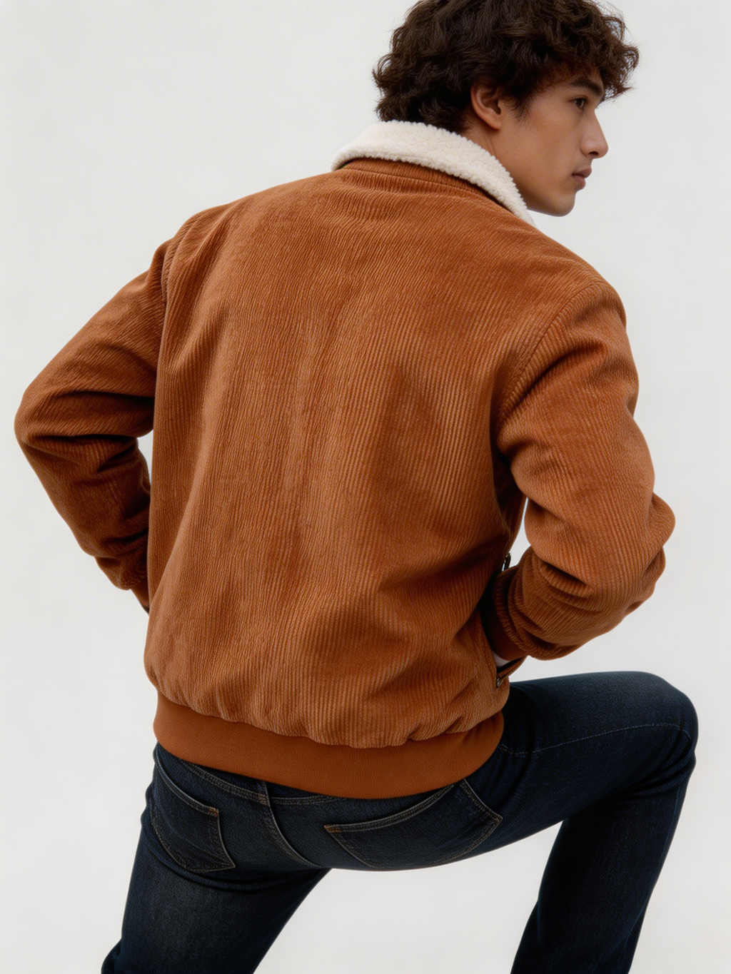 Chaqueta de Pana Color Caramelo