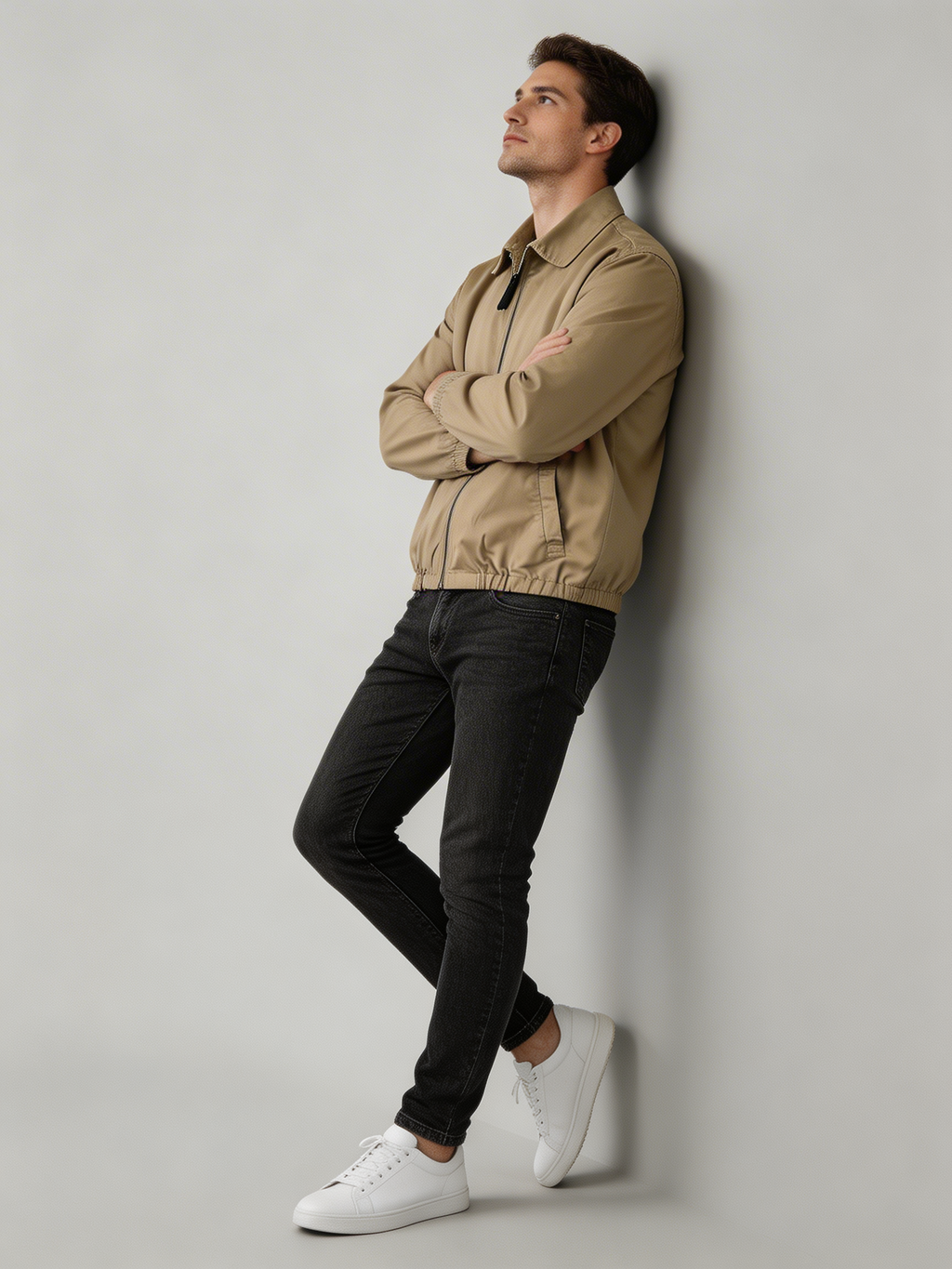 Chaqueta Harrington Beige - Clásico Atemporal