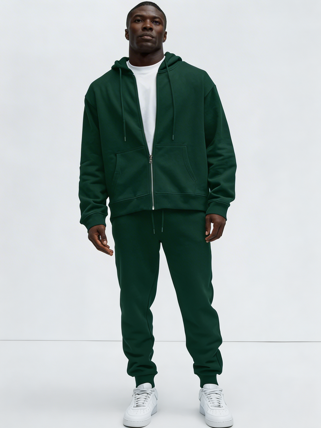 Sudadera Tyson con Cremallera Zip-Up - Verde