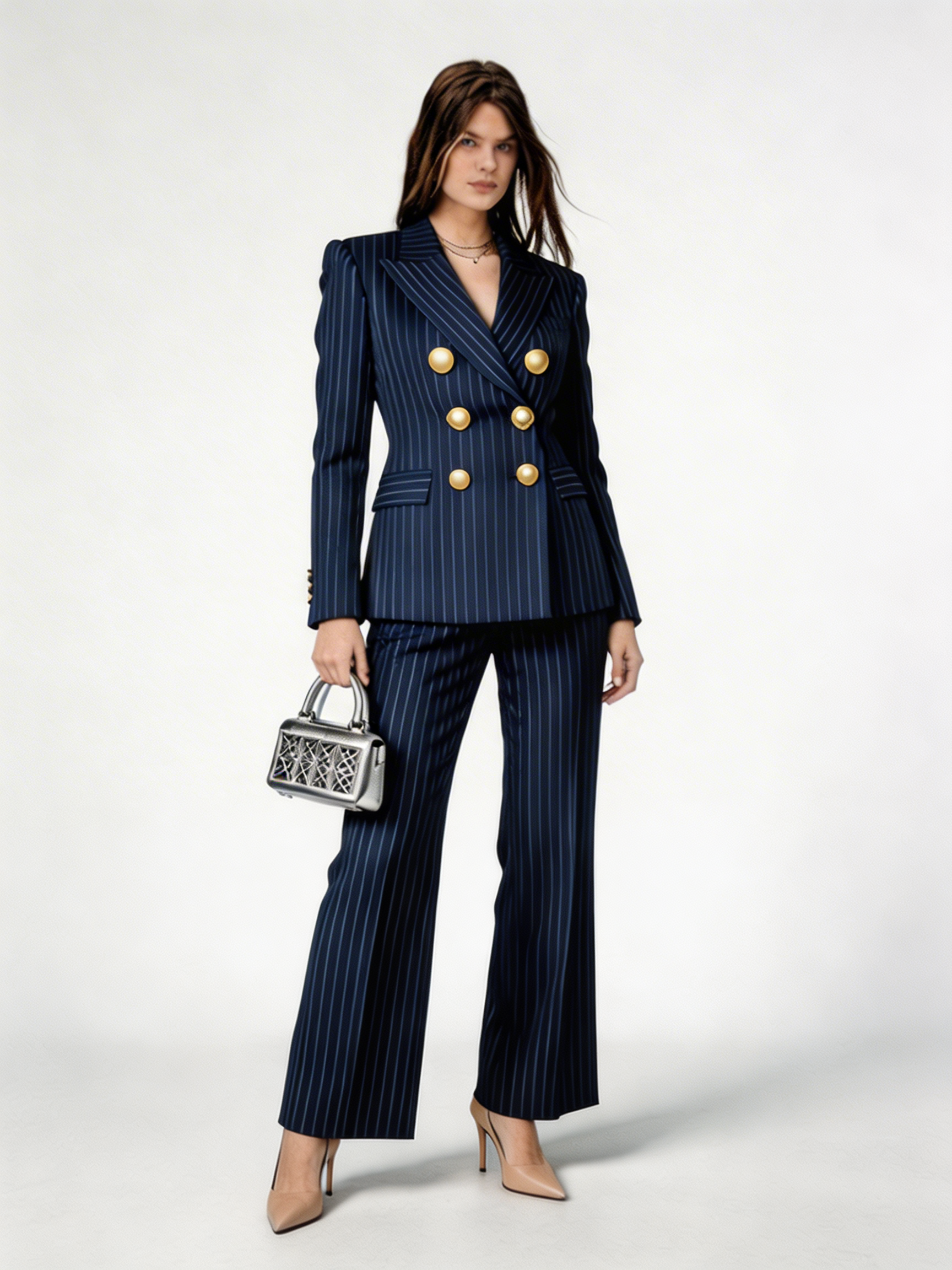 Conjunto blazer navy blue