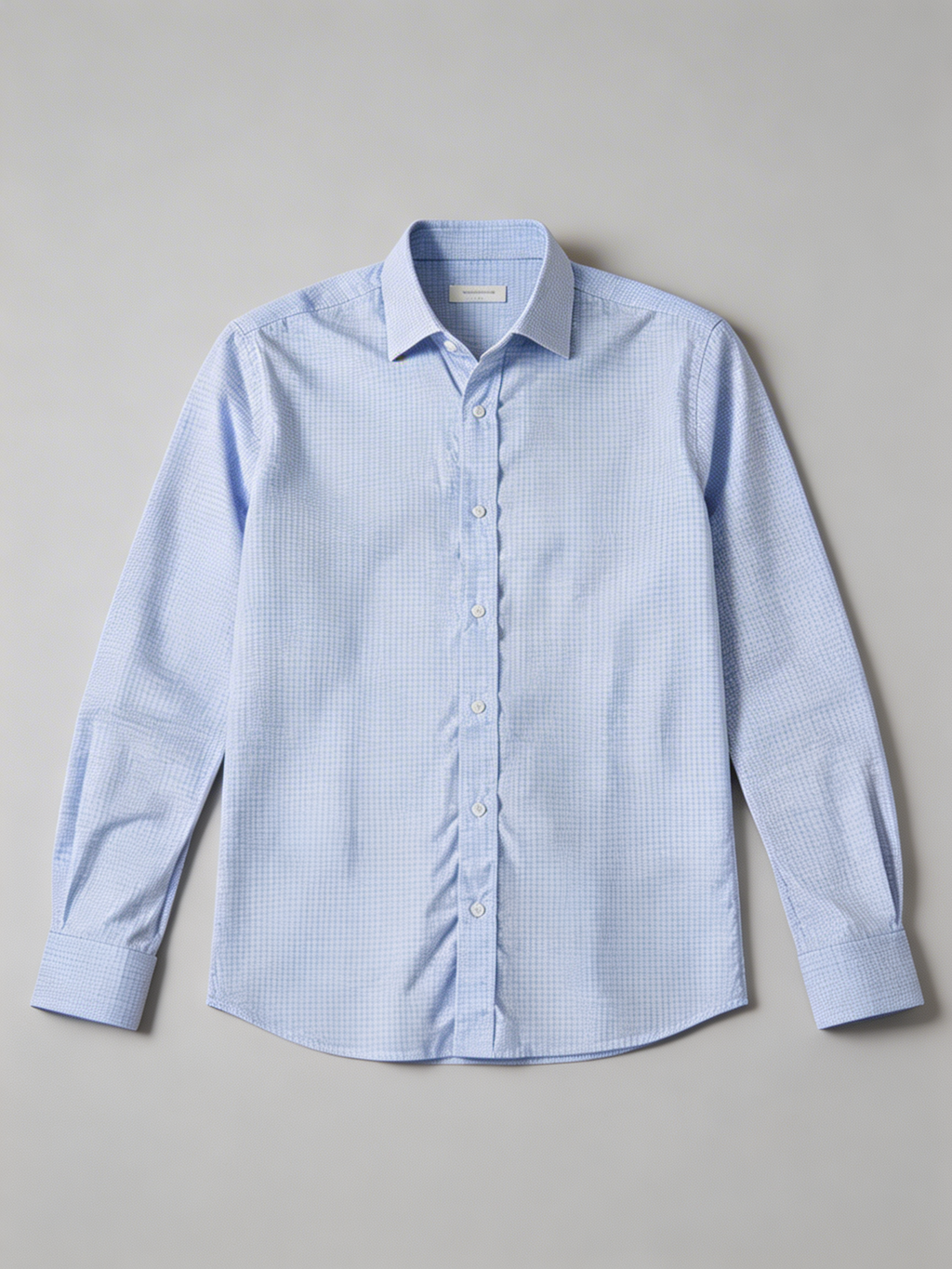 Camisa Vichy Celeste